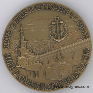 Ecole de l'Administration de la Marine Commissariat Médaille de table 70 mm