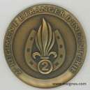 2° REI Médaille de table Légion 64 mm