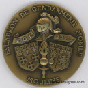 Gendarmerie Mobile Escadron de MOULINS Médaille 64 mm