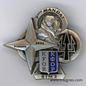 35° RI BAT KFOR 9° Mandat Kosovo BIM 2 Insigne infanterie