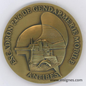 Escadron de Gendarmerie Mobile Antibe Médaille de table 65 mm